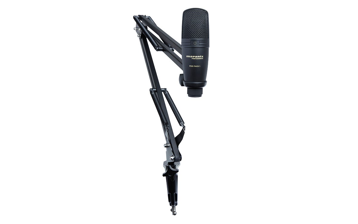 Marantz Pod Pack 1 USB Microphone with Broadcast Stand and Cable