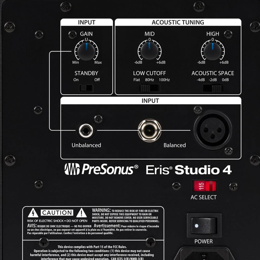 PreSonus Eris Studio 4 Active 4 inch Studio Monitor (Single)