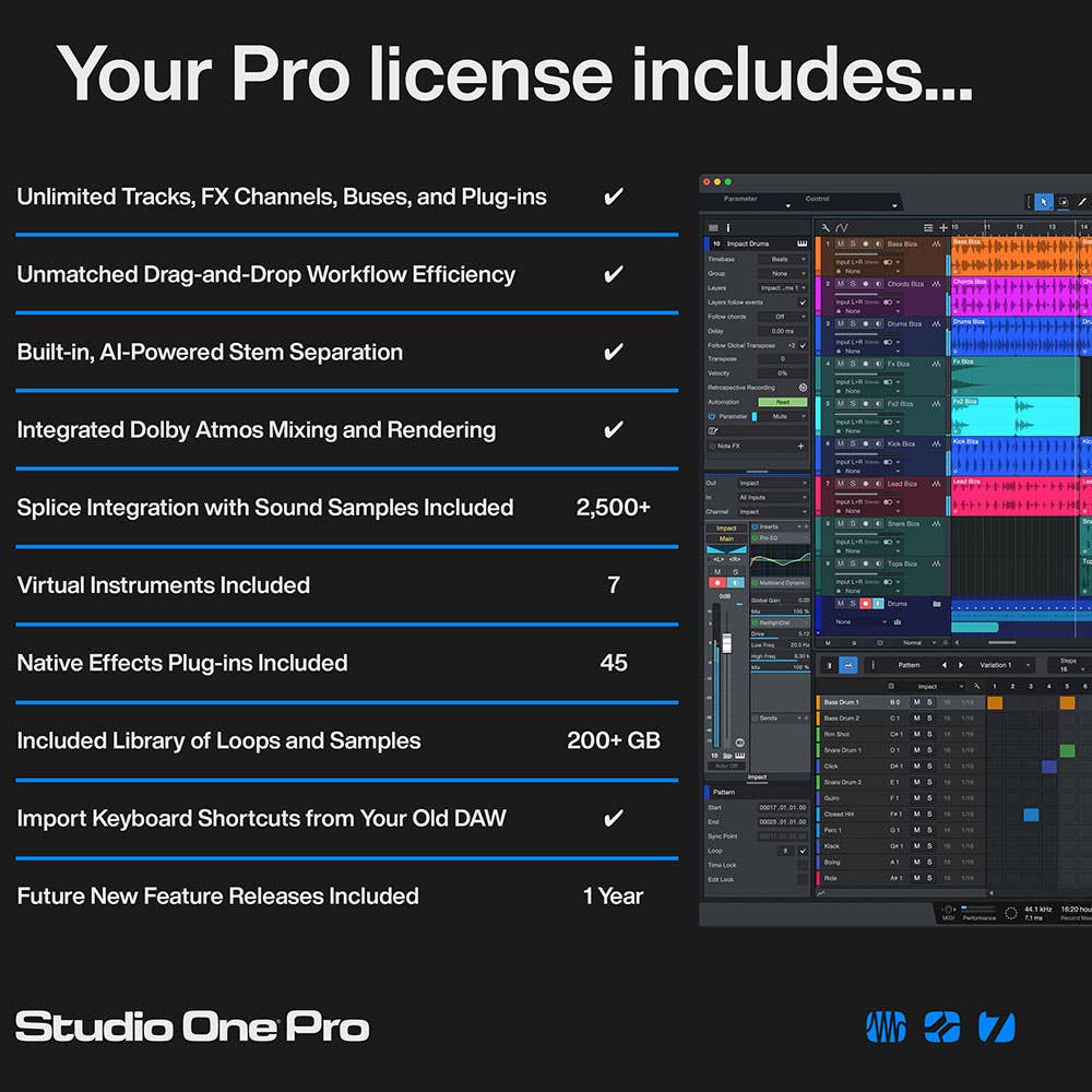 Presonus Studio One Pro 7 With 12M Pro+
