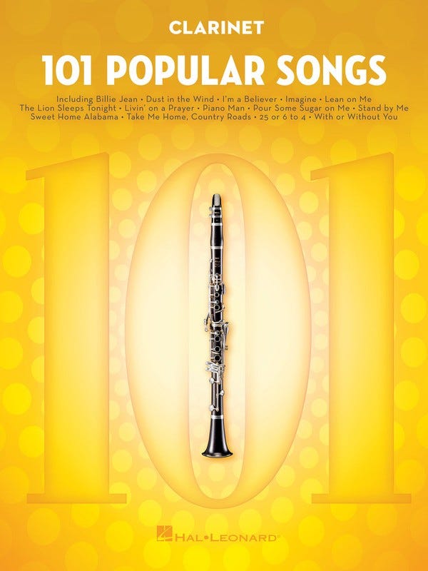 101 Popular Songs For Clarinet