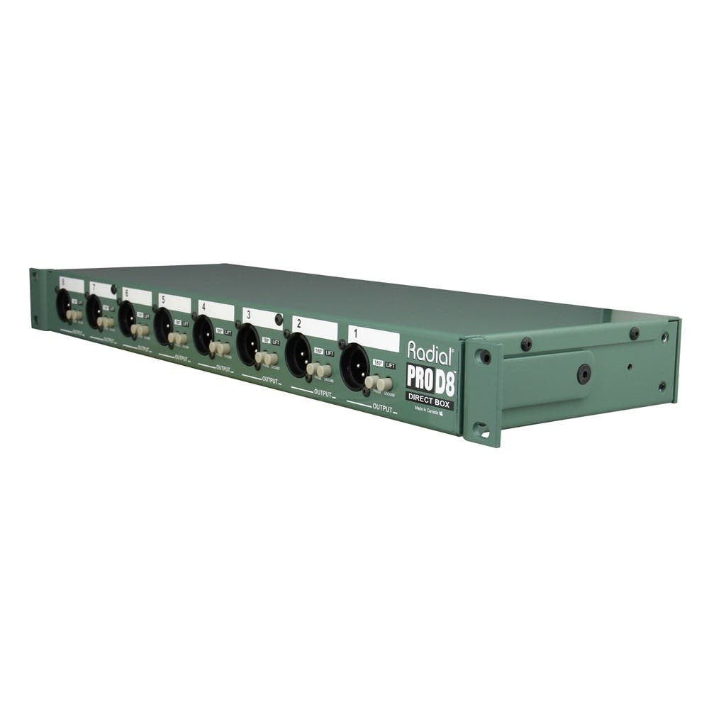 Radial Pro-D8 8ch Rackmounted DI w/Radial Transformers