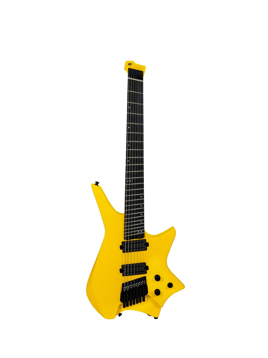 HILS HZ7 Multiscale 7-String Electric Guitar - Satin Honey Yellow