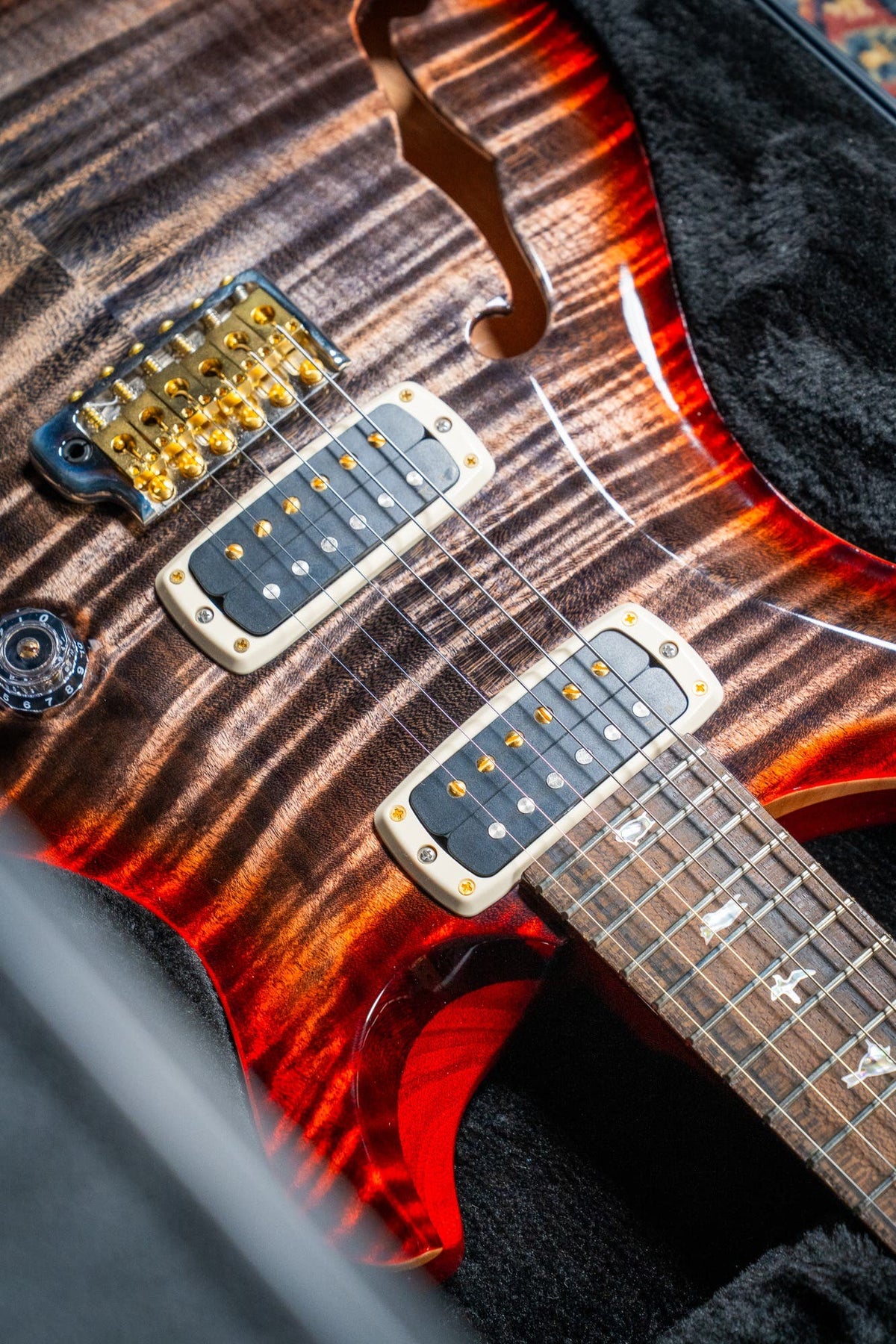 Paul Reed Smith (PRS) 40th Anniversary Custom 24-08 Semi Hollow Limited Edition - Charcoal Cherry Burst
