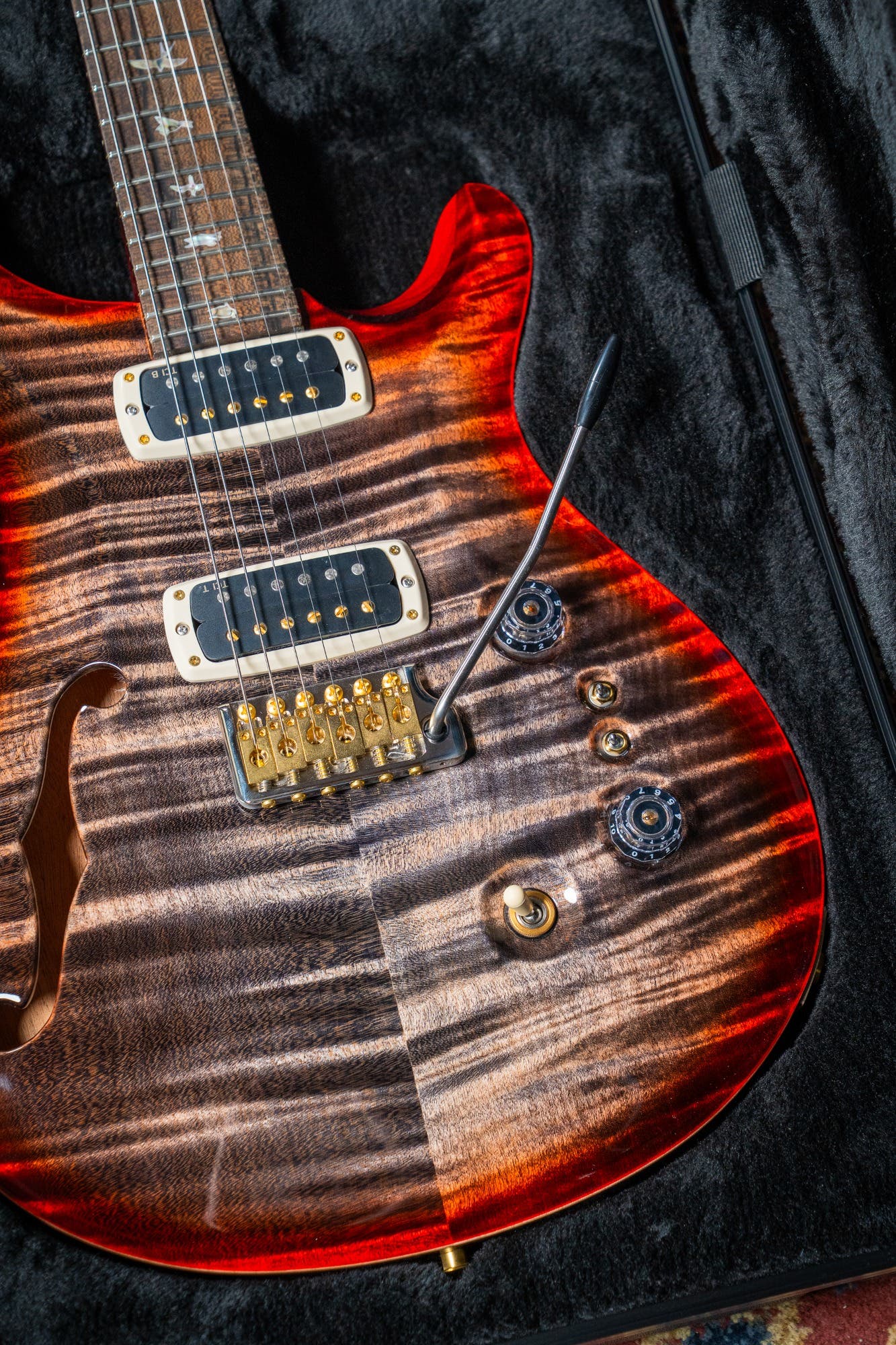 Paul Reed Smith (PRS) 40th Anniversary Custom 24-08 Semi Hollow Limited Edition - Charcoal Cherry Burst