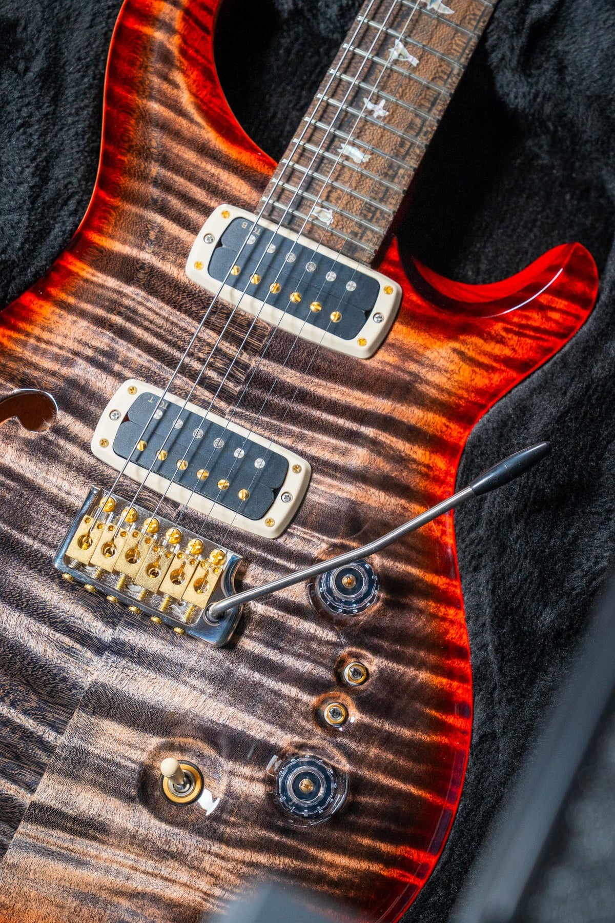 Paul Reed Smith (PRS) 40th Anniversary Custom 24-08 Semi Hollow Limited Edition - Charcoal Cherry Burst