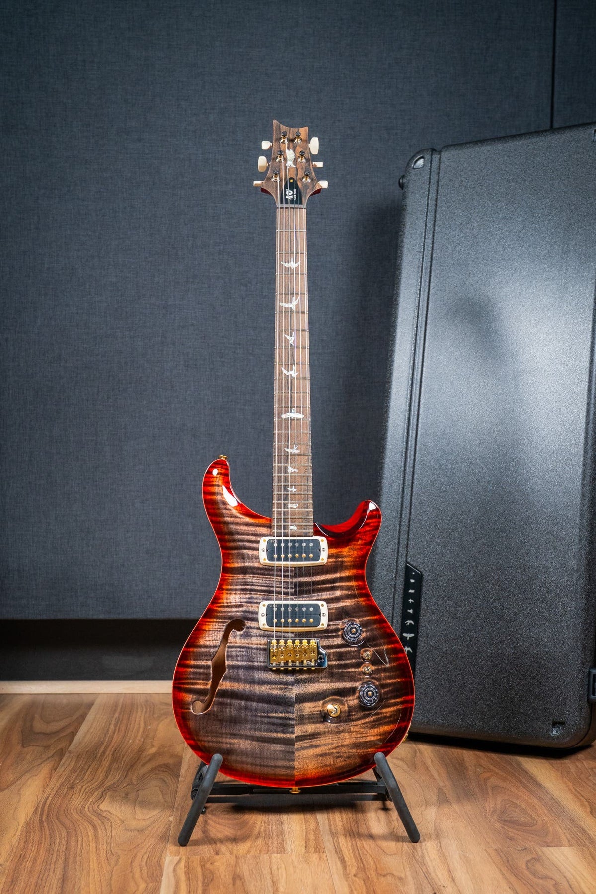 Paul Reed Smith (PRS) 40th Anniversary Custom 24-08 Semi Hollow Limited Edition - Charcoal Cherry Burst