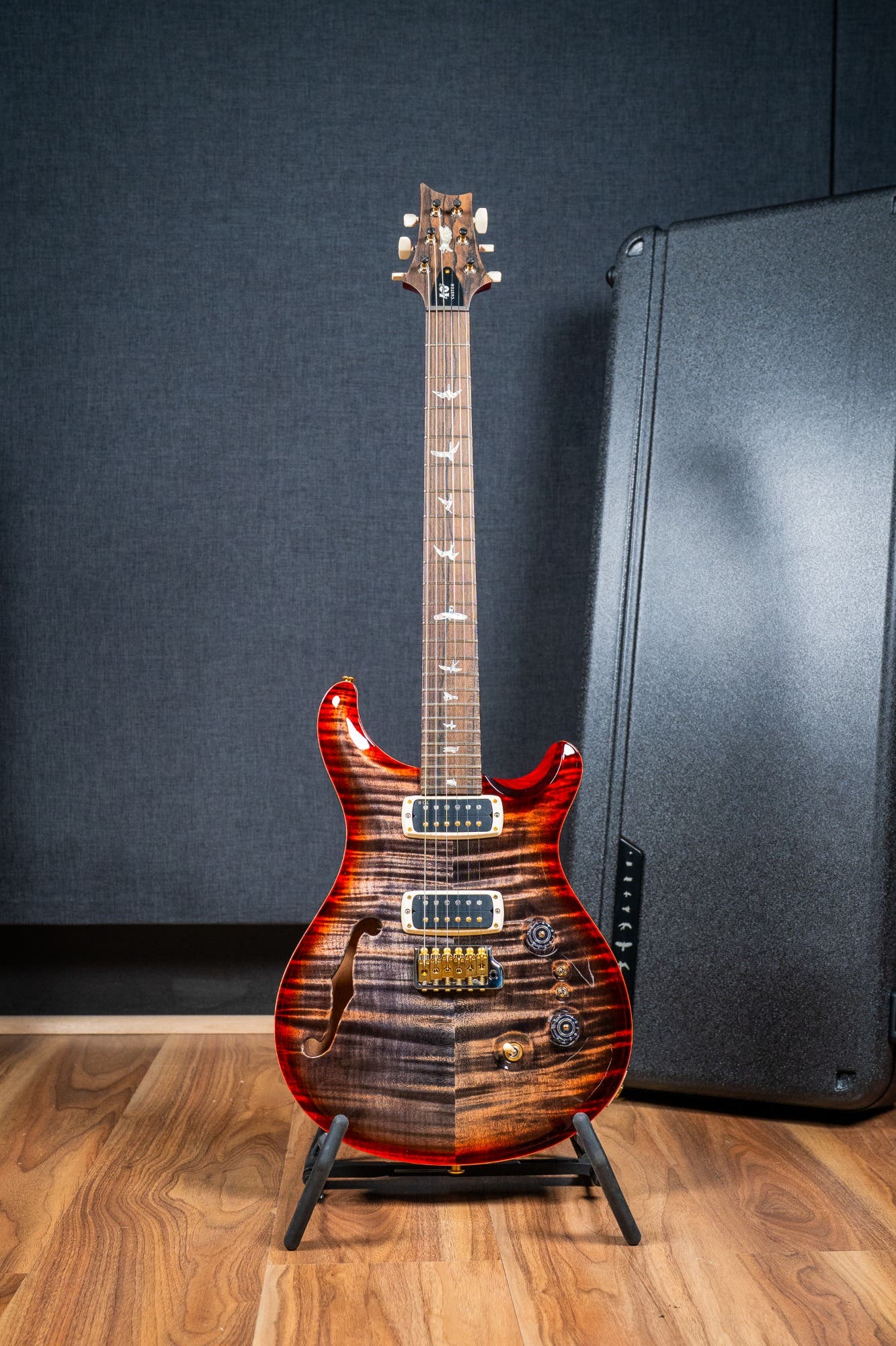 Paul Reed Smith (PRS) 40th Anniversary Custom 24-08 Semi Hollow Limited Edition - Charcoal Cherry Burst