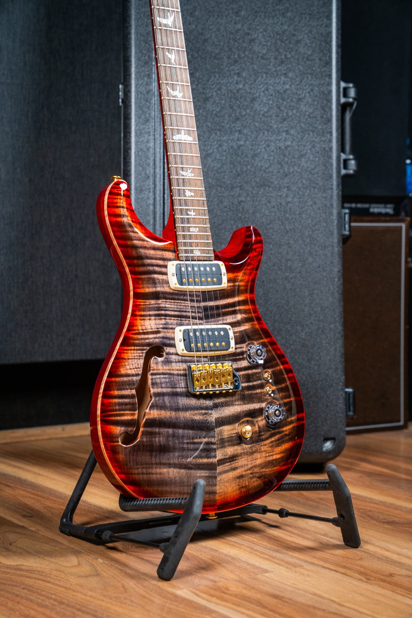 Paul Reed Smith (PRS) 40th Anniversary Custom 24-08 Semi Hollow Limited Edition - Charcoal Cherry Burst