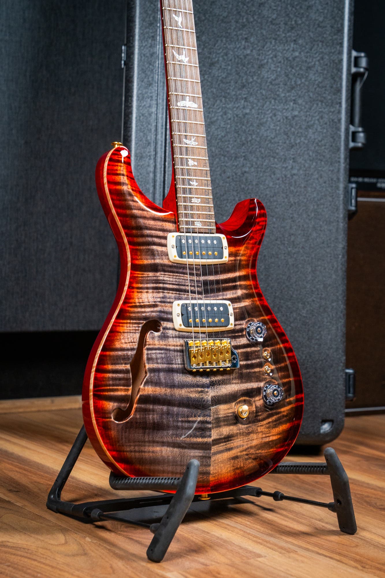 Paul Reed Smith (PRS) 40th Anniversary Custom 24-08 Semi Hollow Limited Edition - Charcoal Cherry Burst