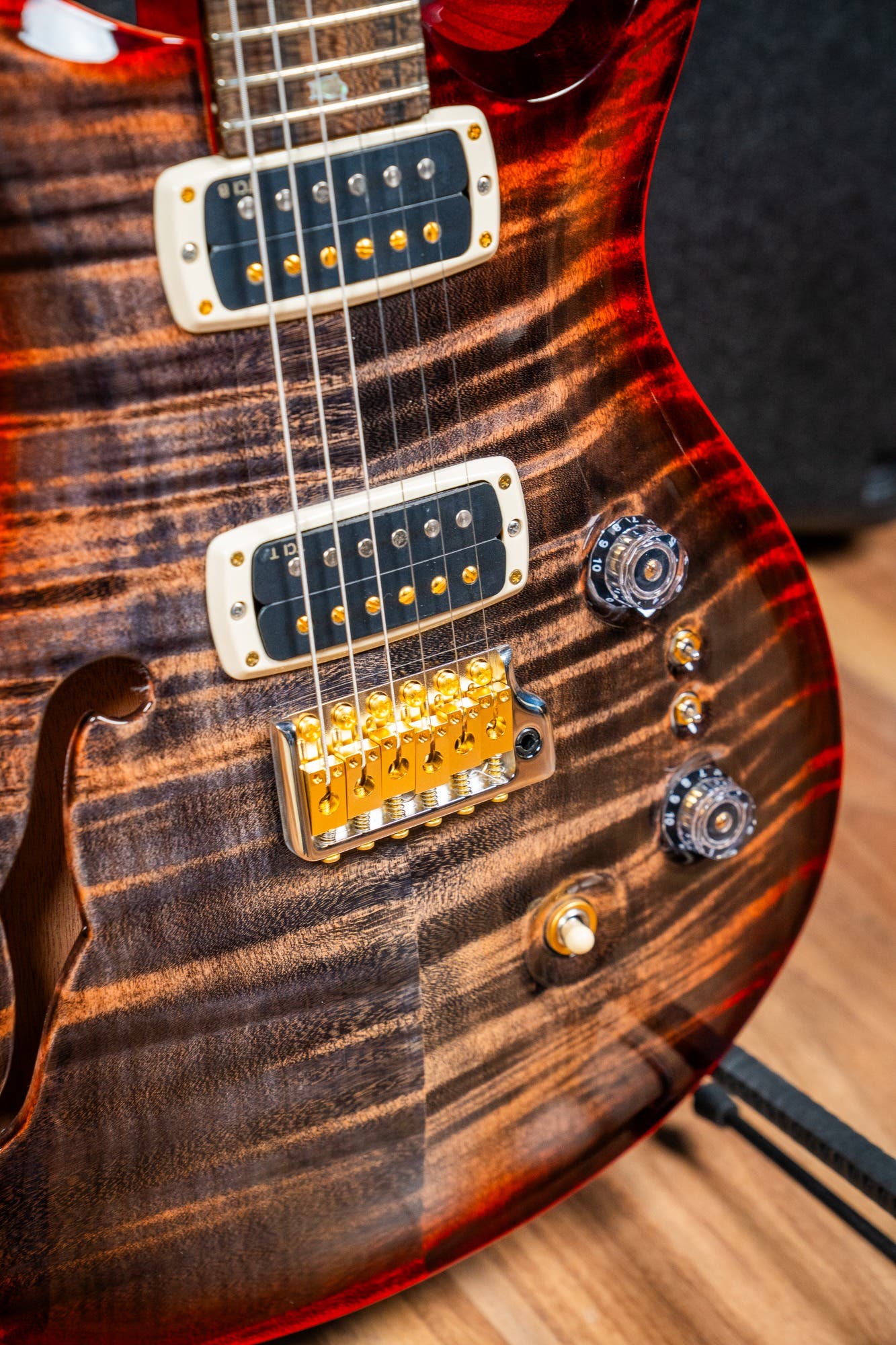 Paul Reed Smith (PRS) 40th Anniversary Custom 24-08 Semi Hollow Limited Edition - Charcoal Cherry Burst