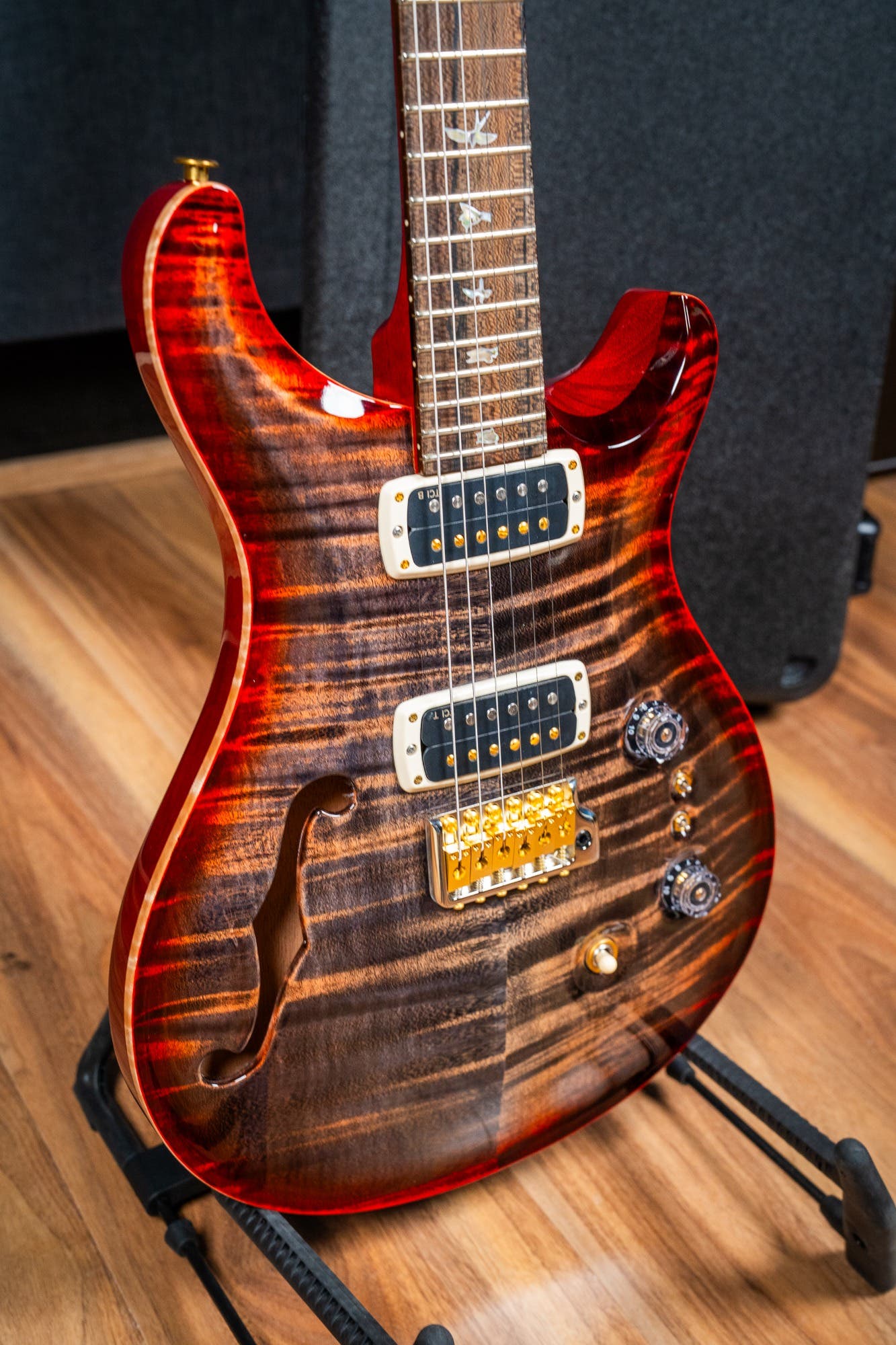 Paul Reed Smith (PRS) 40th Anniversary Custom 24-08 Semi Hollow Limited Edition - Charcoal Cherry Burst