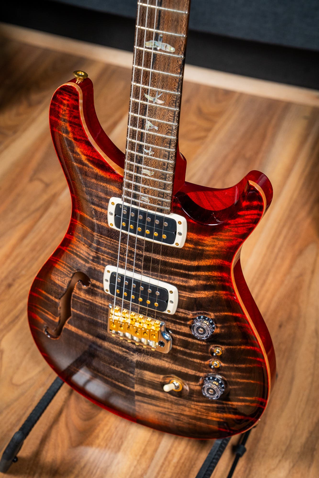 Paul Reed Smith (PRS) 40th Anniversary Custom 24-08 Semi Hollow Limited Edition - Charcoal Cherry Burst