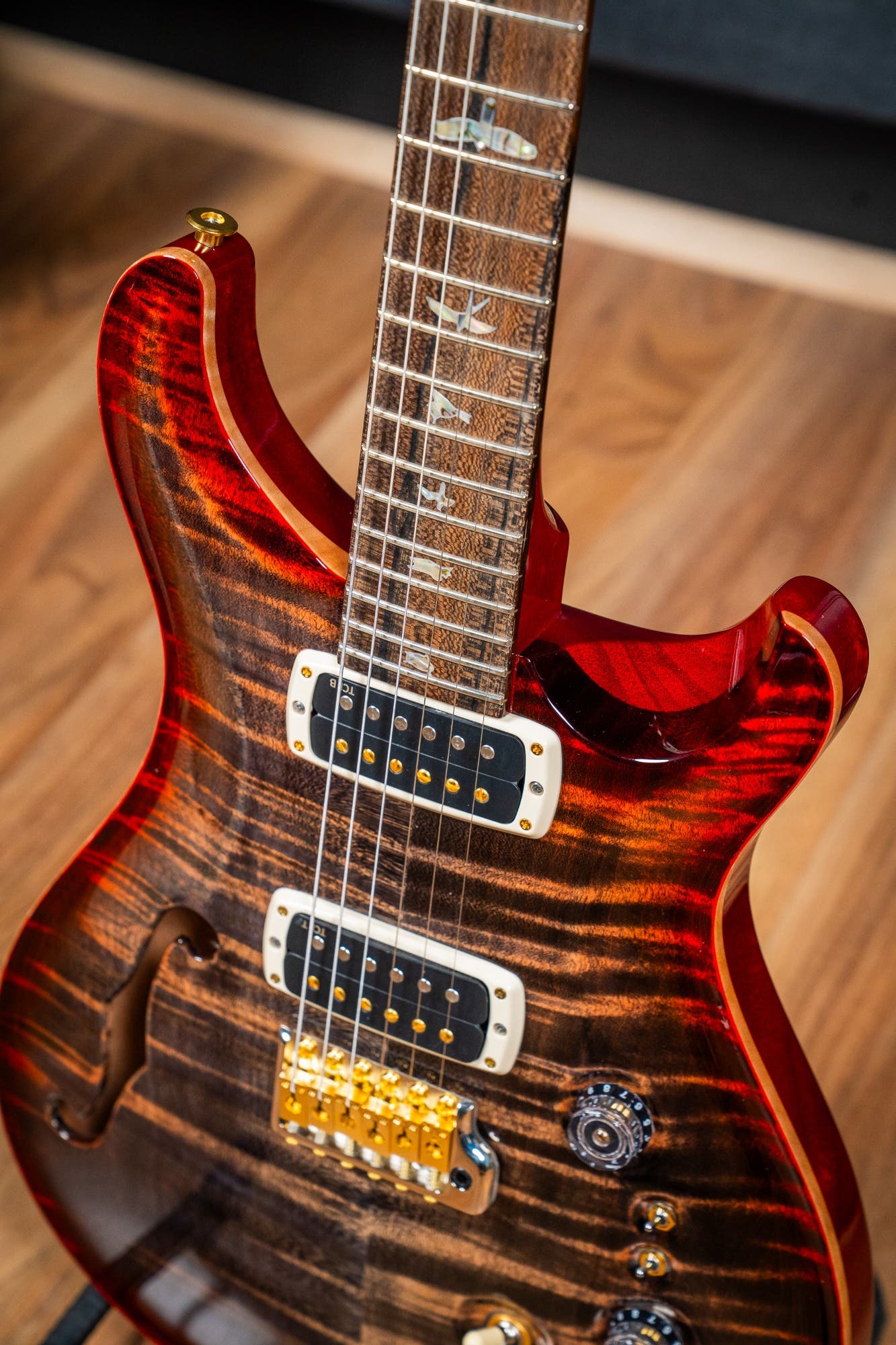 Paul Reed Smith (PRS) 40th Anniversary Custom 24-08 Semi Hollow Limited Edition - Charcoal Cherry Burst