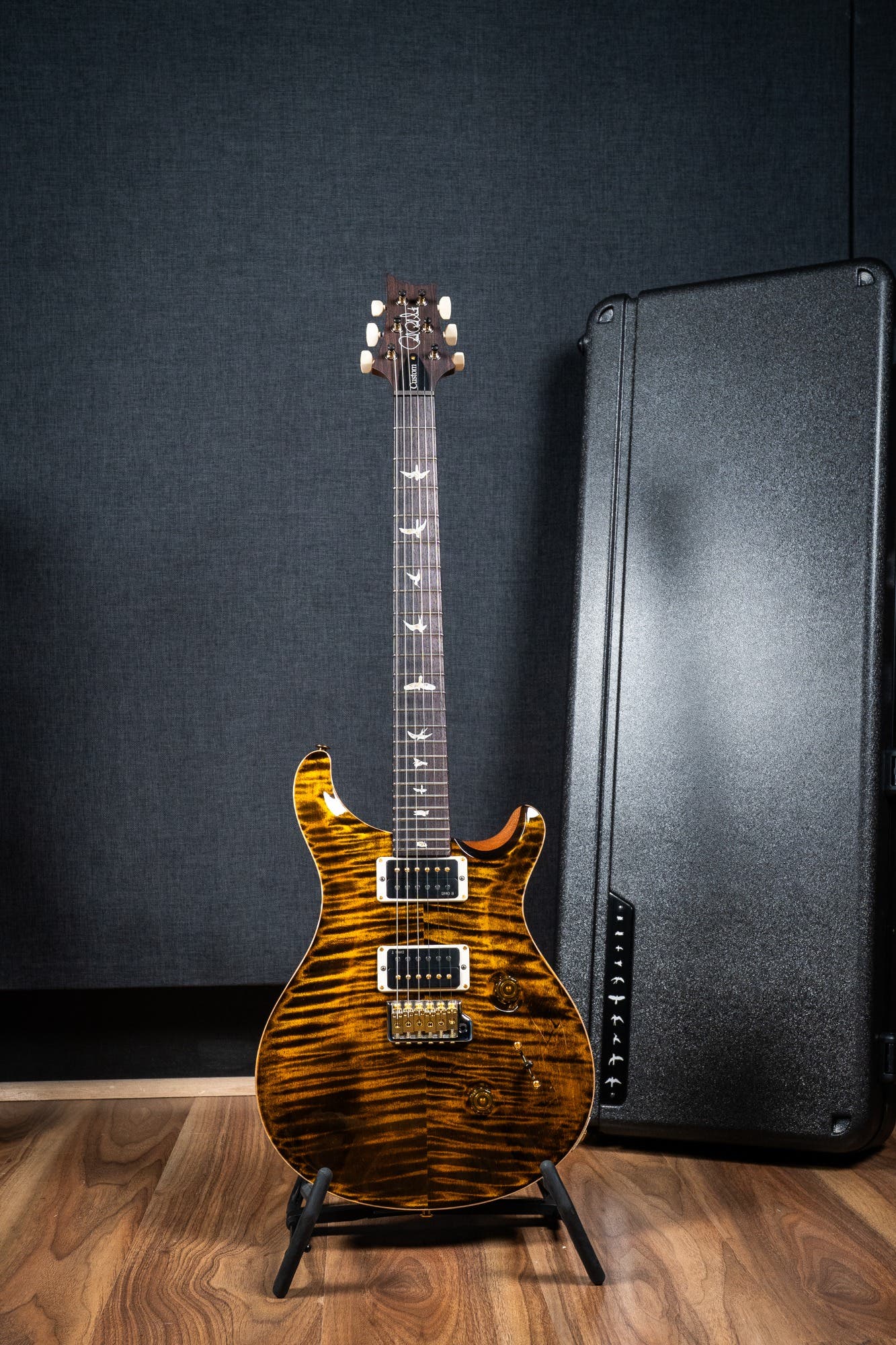 Paul Reed Smith (PRS) Custom 24 w/Pattern Thin Neck - Yellow Tiger - 10 Top