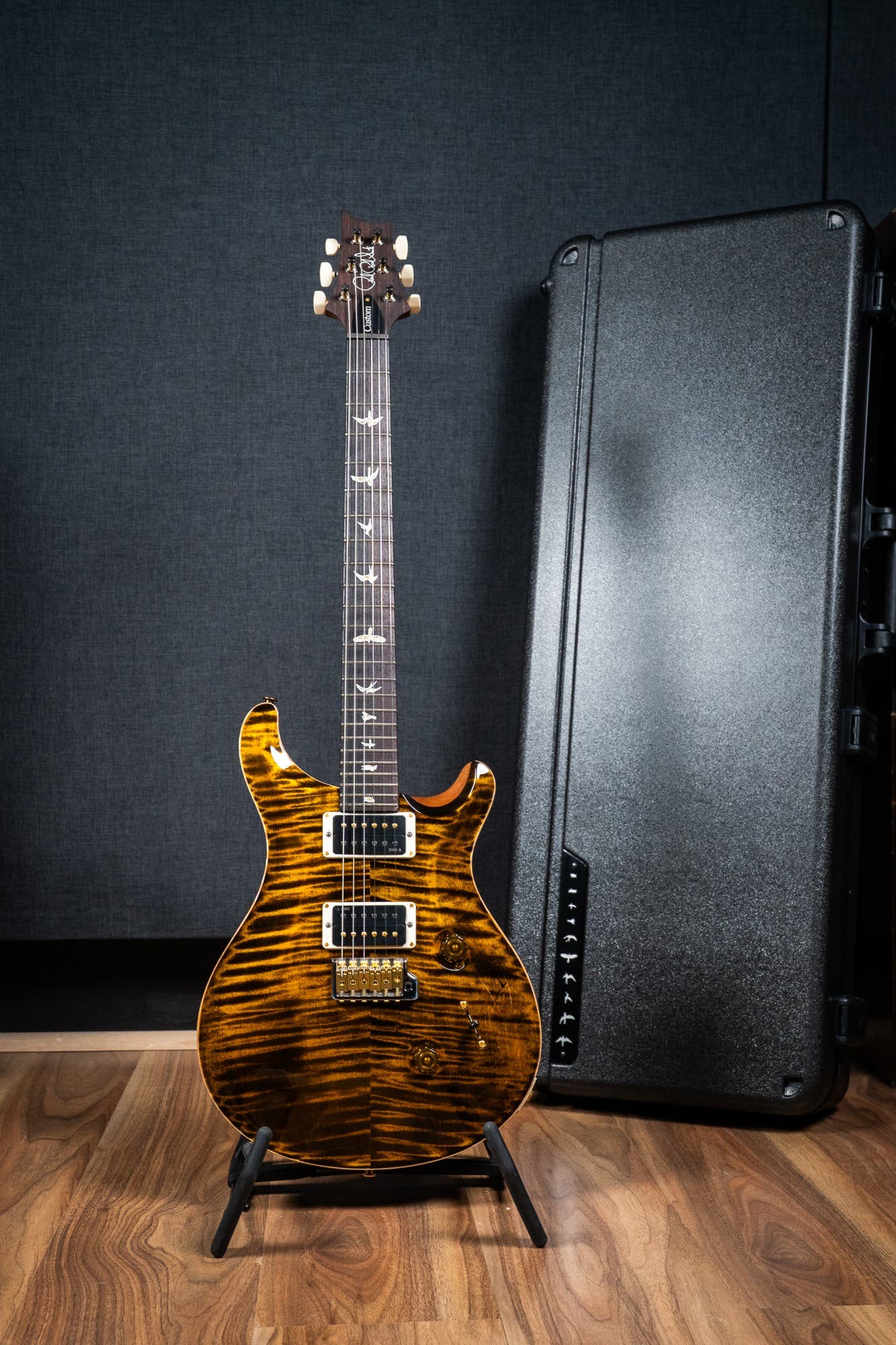 Paul Reed Smith (PRS) Custom 24 w/Pattern Thin Neck - Yellow Tiger - 10 Top