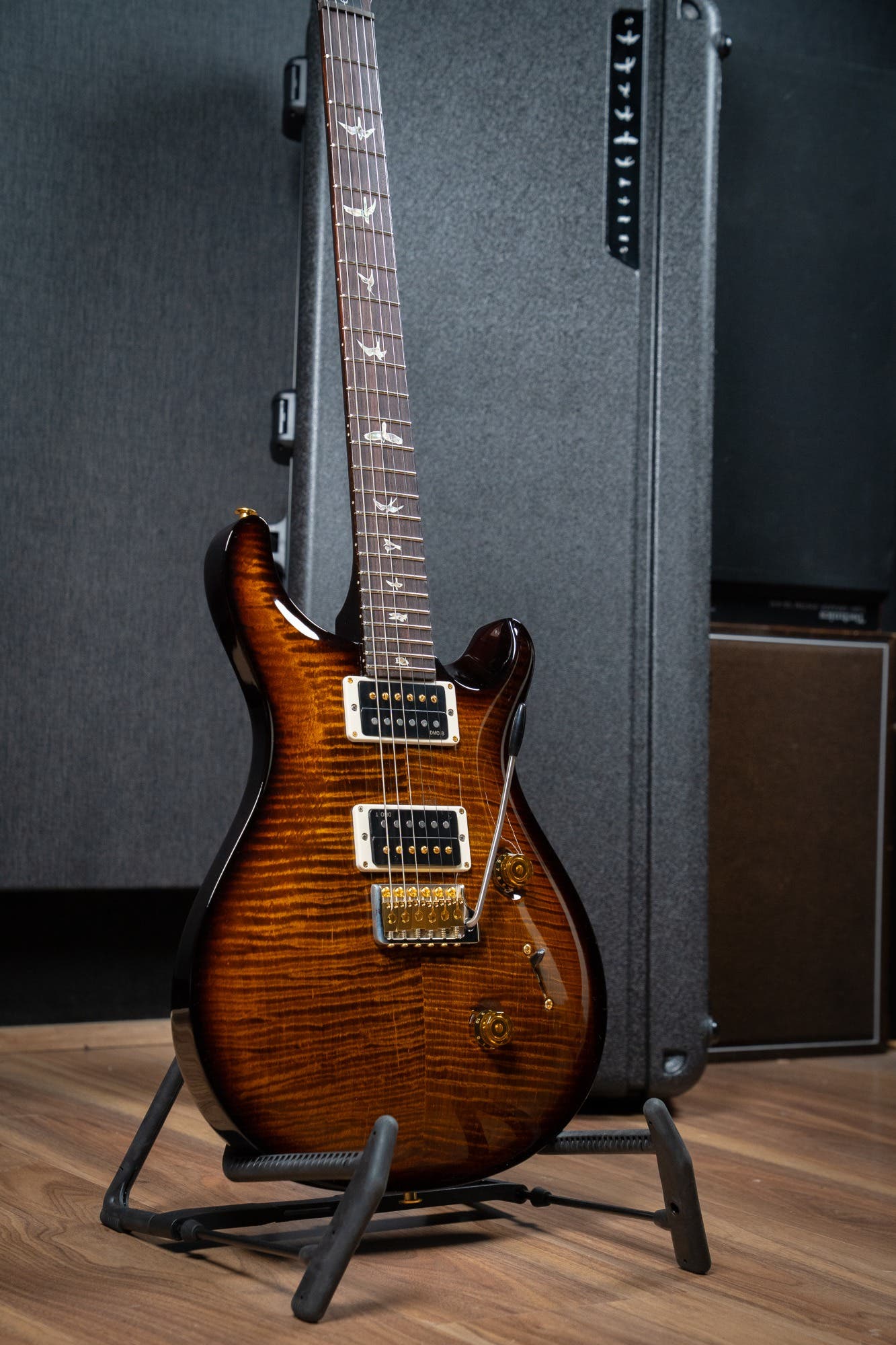 Paul Reed Smith (PRS) Custom 24 w/Pattern Thin Neck - Black Gold Burst - 10 Top