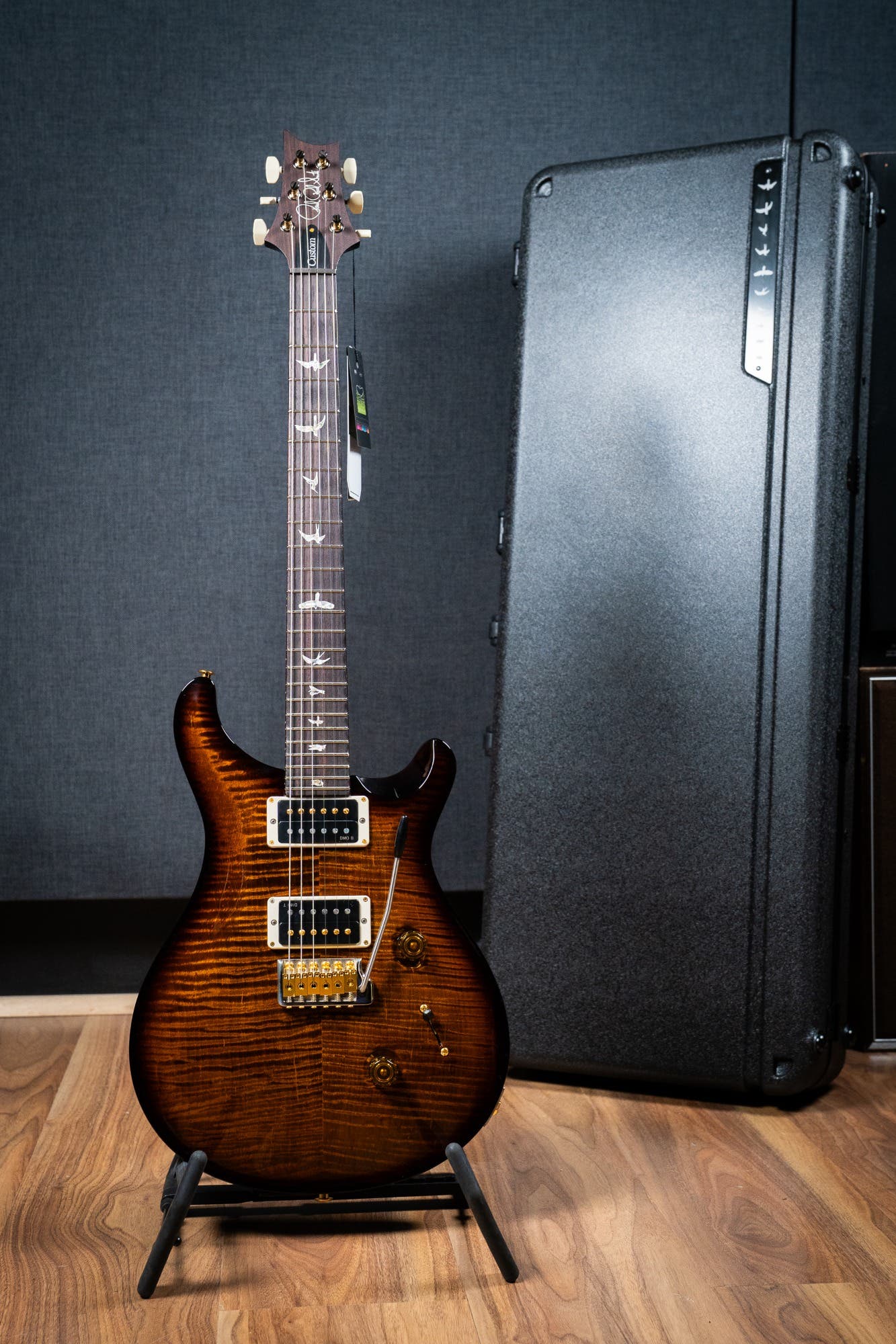 Paul Reed Smith (PRS) Custom 24 w/Pattern Thin Neck - Black Gold Burst - 10 Top