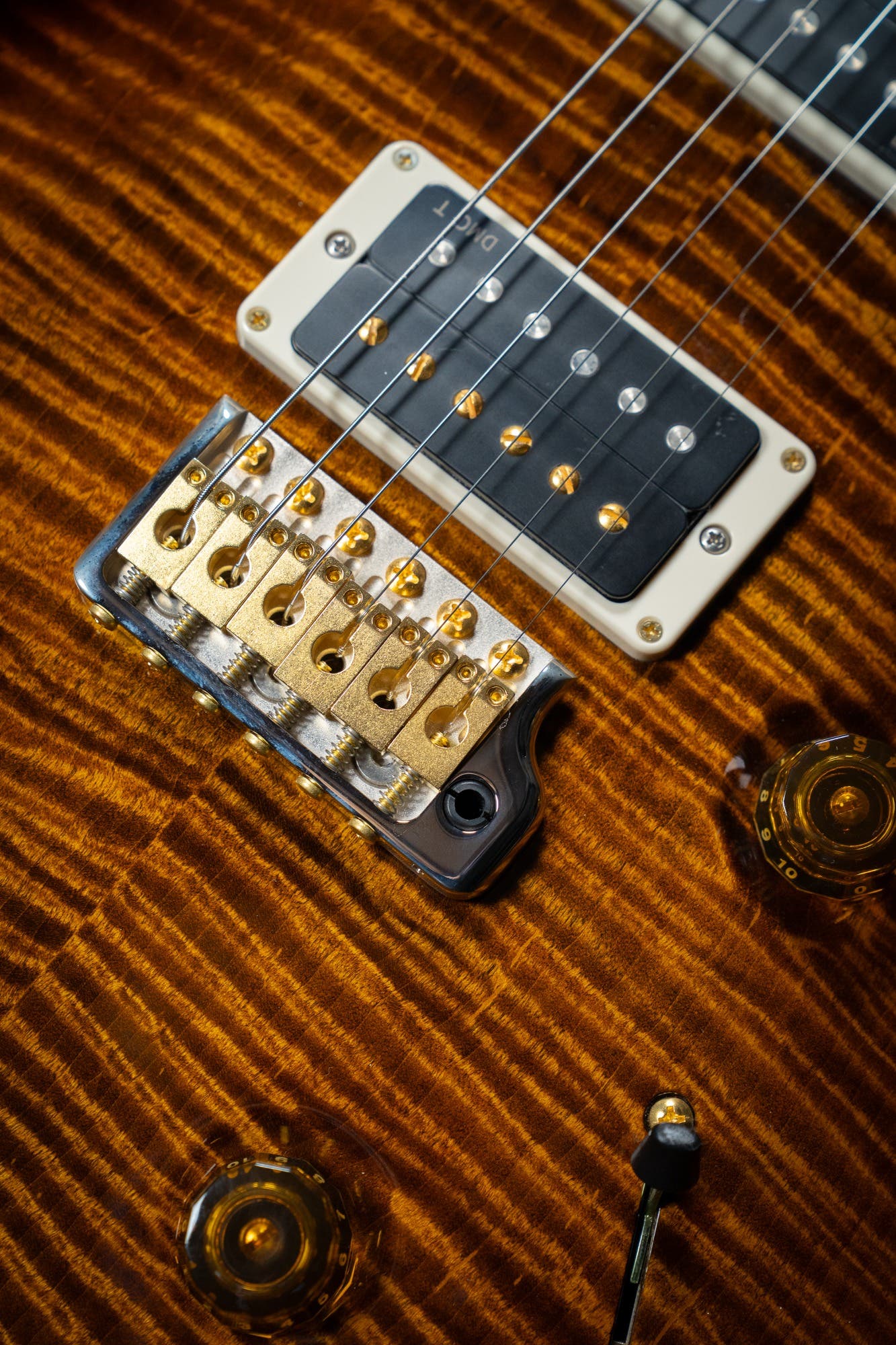 Paul Reed Smith (PRS) Custom 24 w/Pattern Thin Neck - Black Gold Burst - 10 Top