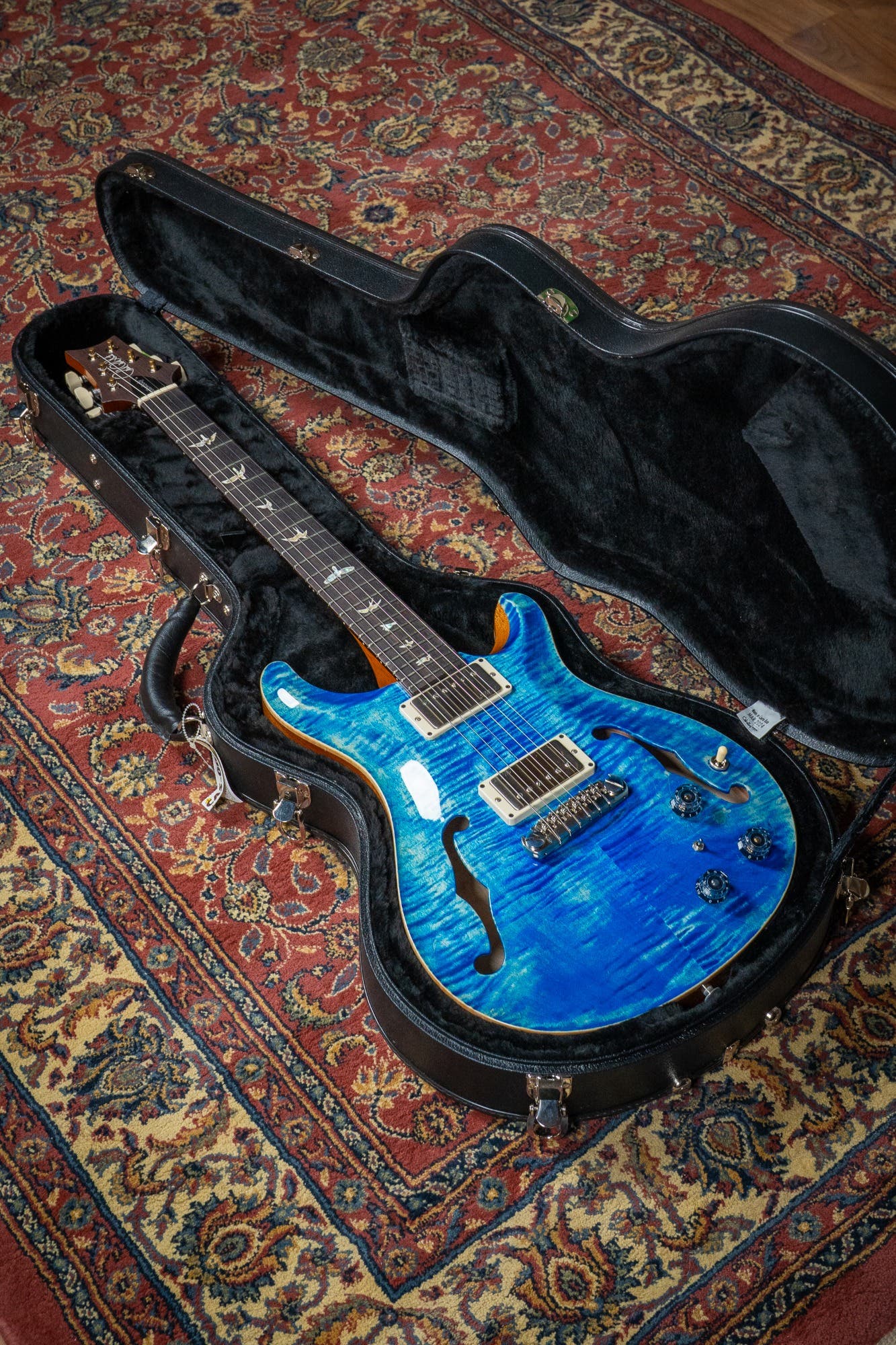 Paul Reed Smith (PRS) Hollowbody II Piezo w/Case - Faded Blue Jean