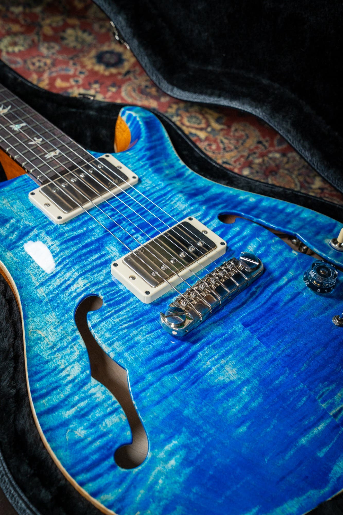 Paul Reed Smith (PRS) Hollowbody II Piezo w/Case - Faded Blue Jean