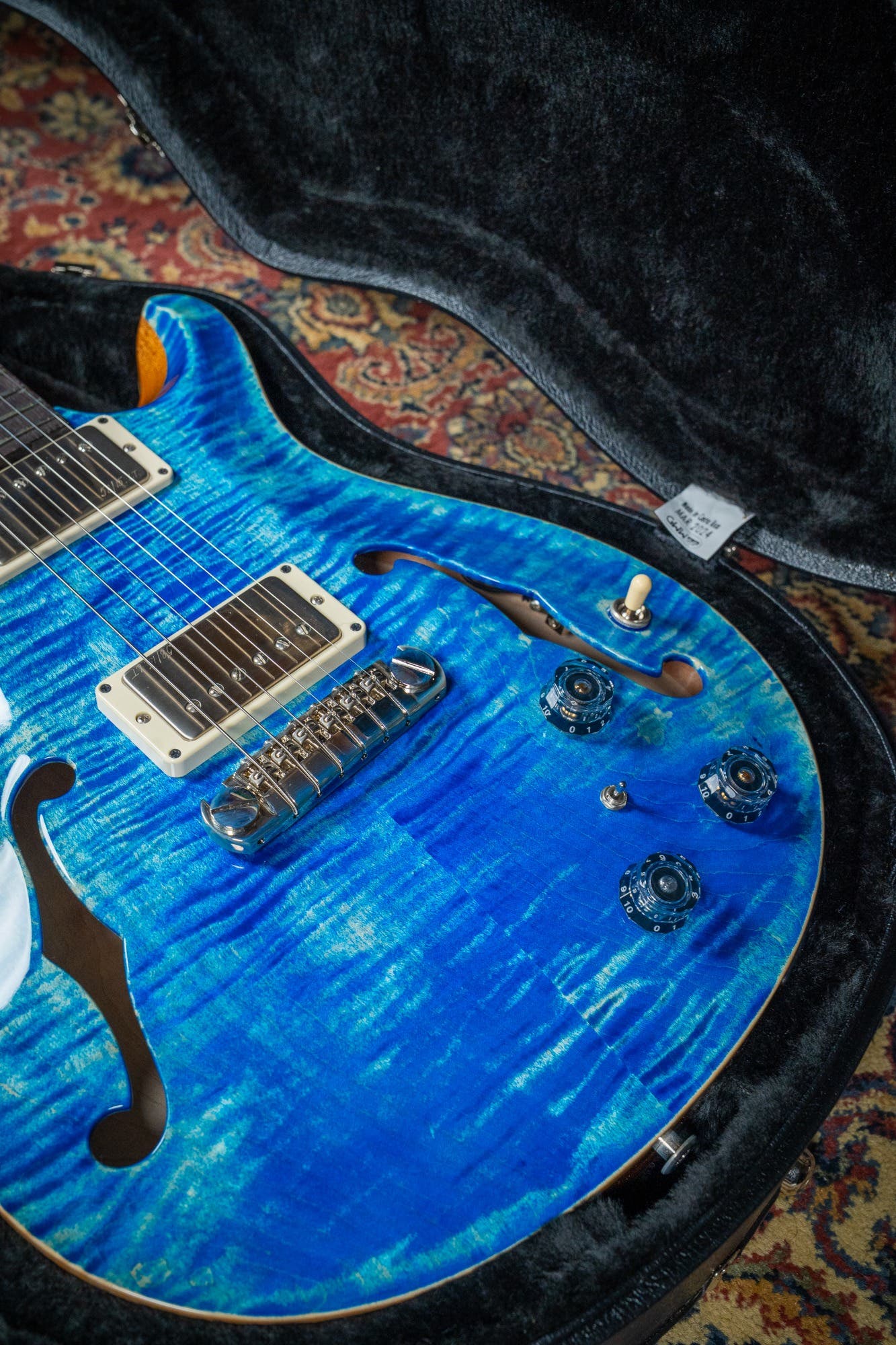 Paul Reed Smith (PRS) Hollowbody II Piezo w/Case - Faded Blue Jean