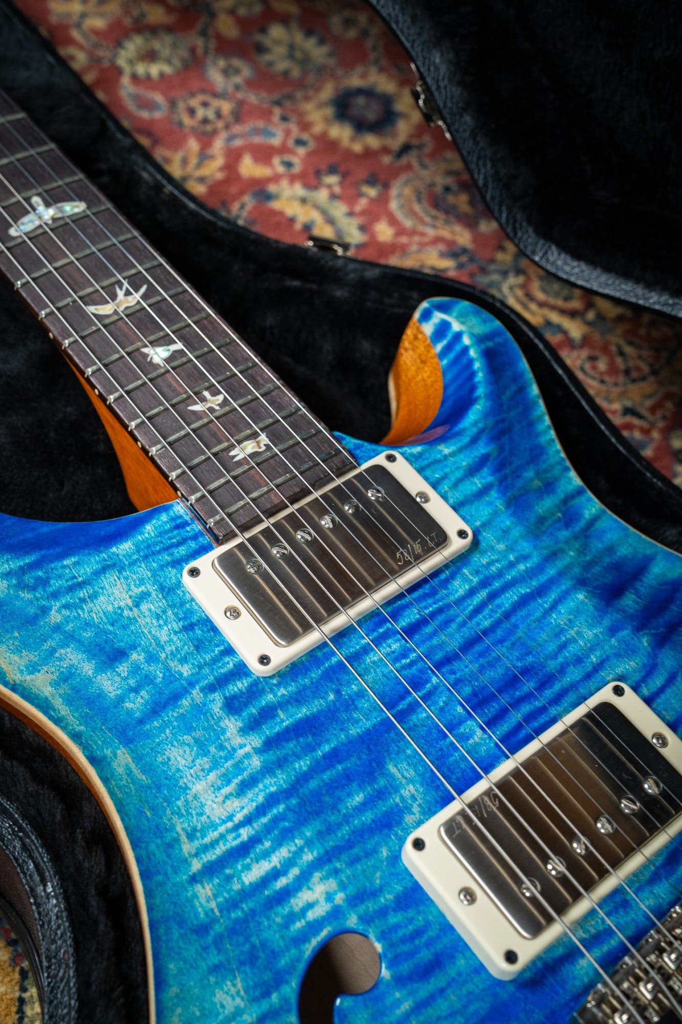 Paul Reed Smith (PRS) Hollowbody II Piezo w/Case - Faded Blue Jean