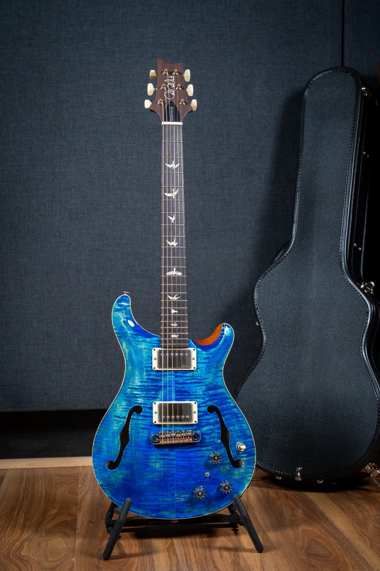 Paul Reed Smith (PRS) Hollowbody II Piezo w/Case - Faded Blue Jean
