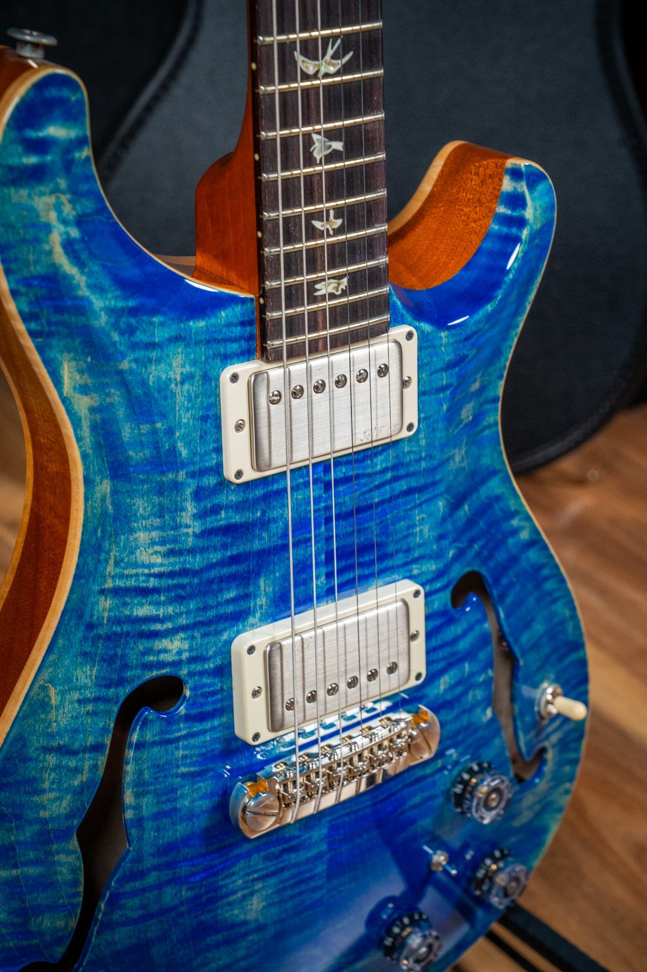 Paul Reed Smith (PRS) Hollowbody II Piezo w/Case - Faded Blue Jean