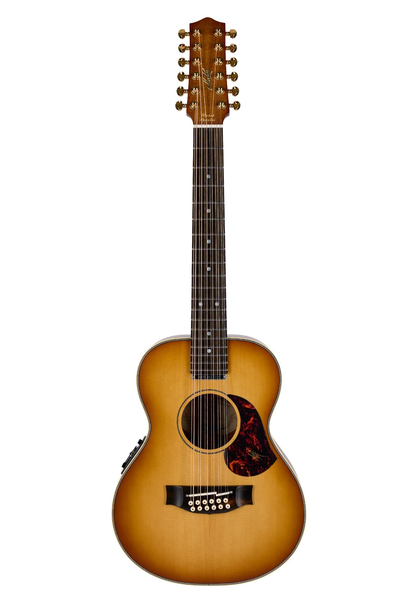 Maton EMD-12 Diesel Mini 12-String Acoustic Electric Guitar w/Case - Vintage Amber Stain