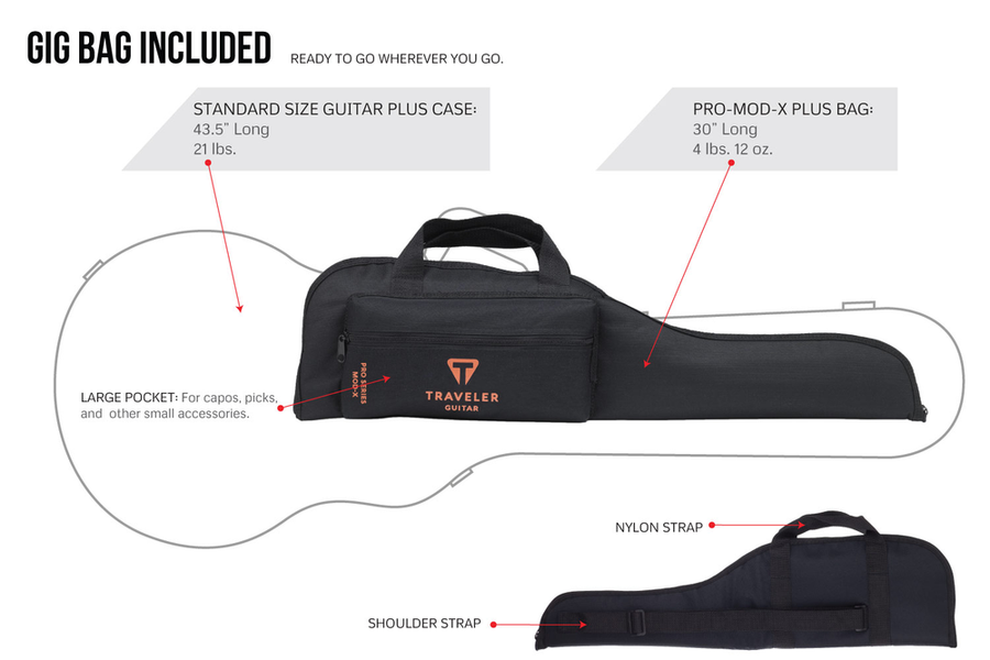 Traveler Guitar Pro-Series Mod-X - Matte Black