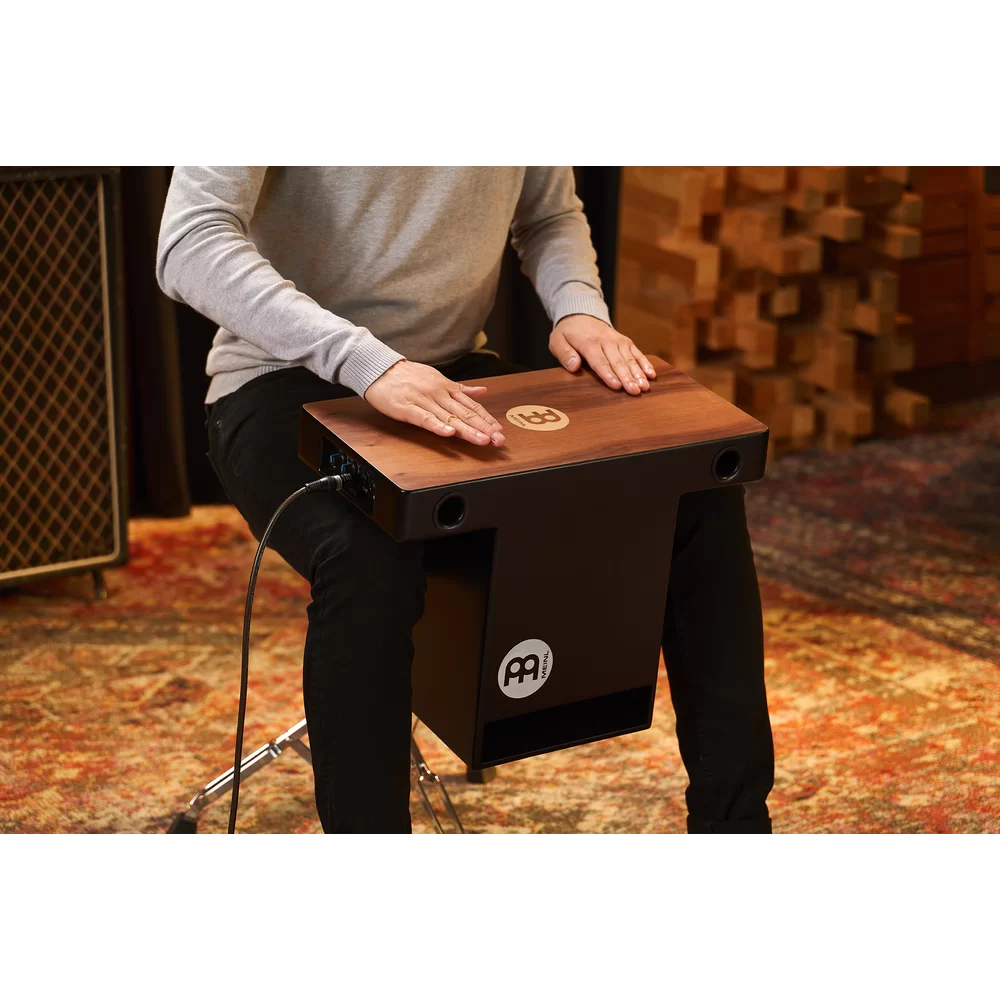 Meinl PTOPCAJ2WN Turbo Slap Top Cajon w/Pickup - Walnut