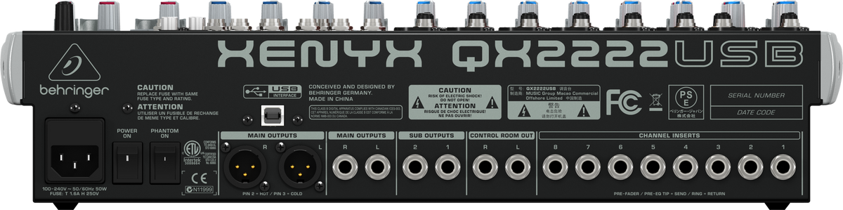 Behringer XENYX QX2222USB mixer