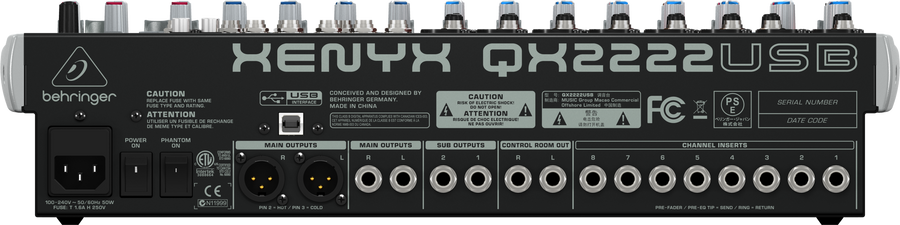 Behringer XENYX QX2222USB mixer