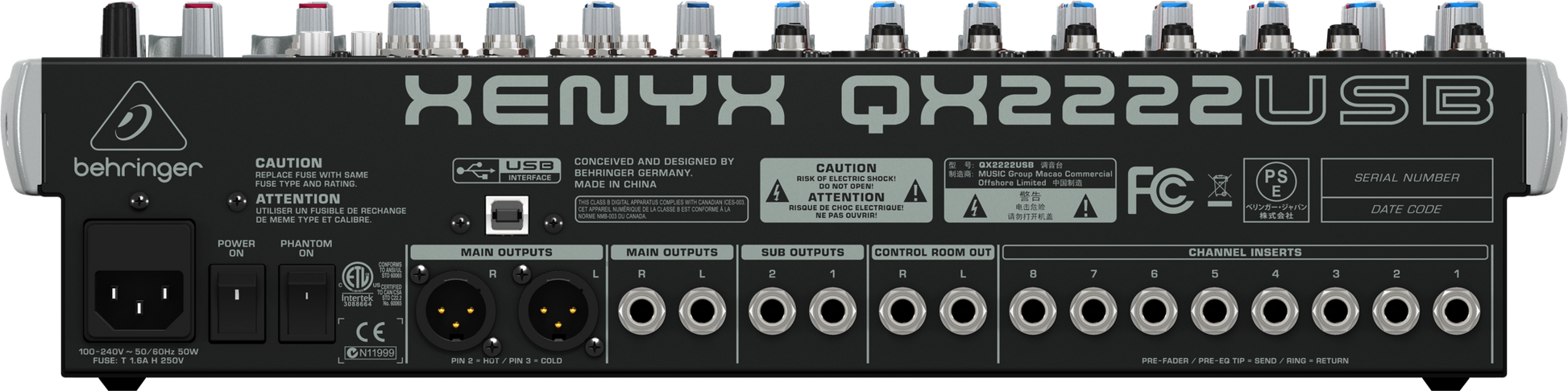 Behringer XENYX QX2222USB mixer