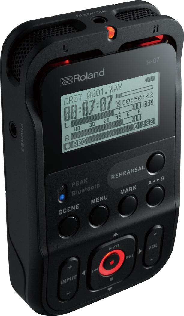 Roland R07 Hi-Resolution Audio Recorder - Black