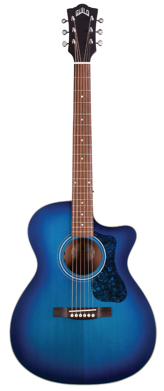 Guild OM-240CE Archback Acoustic Guitar - Dark Blue Burst