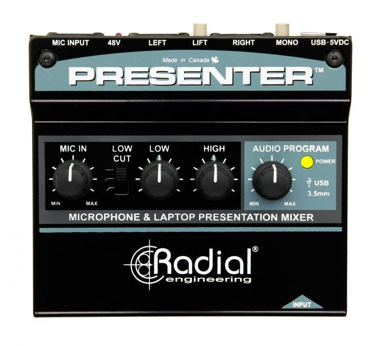 Radial Presenter Audio Presentation Mixer/USB Interface
