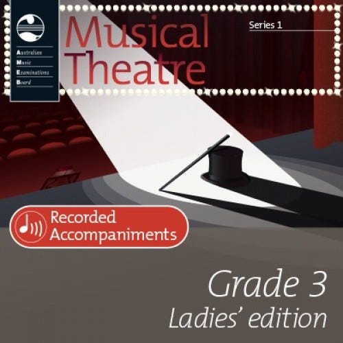 musical theatre grade 3 series 1 ladies recorded accompaniments / ameb