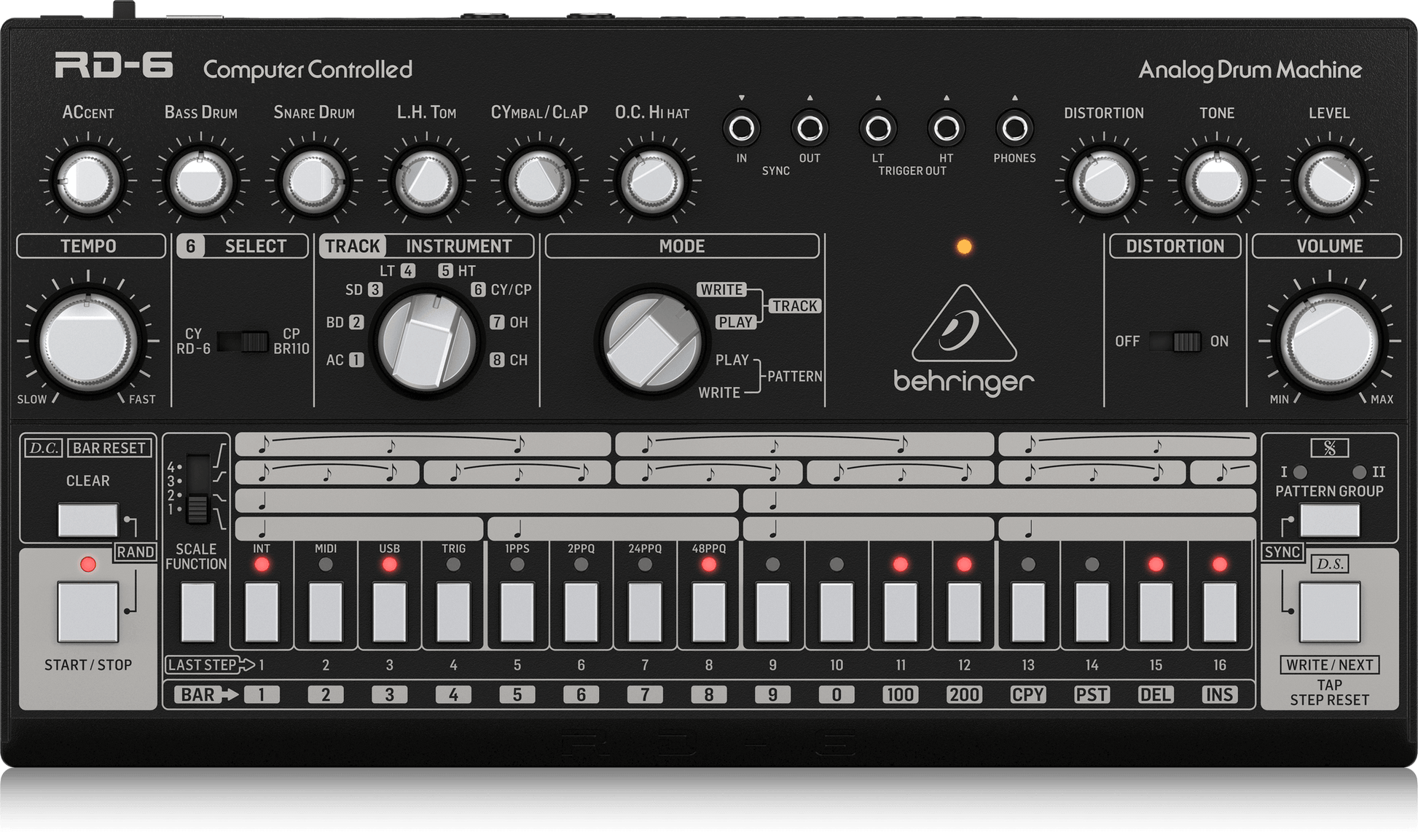 Behringer RD6-BK Analog Drum Machine - Black
