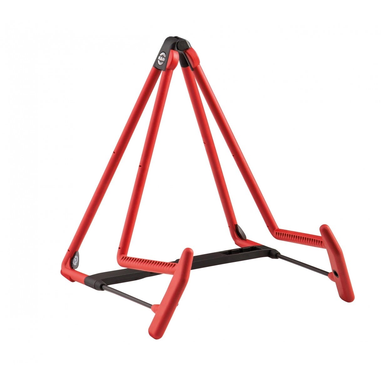 K&M Heli 2 Acoustic A-Frame Adjustable Guitar Stand - Red (KM 17580)