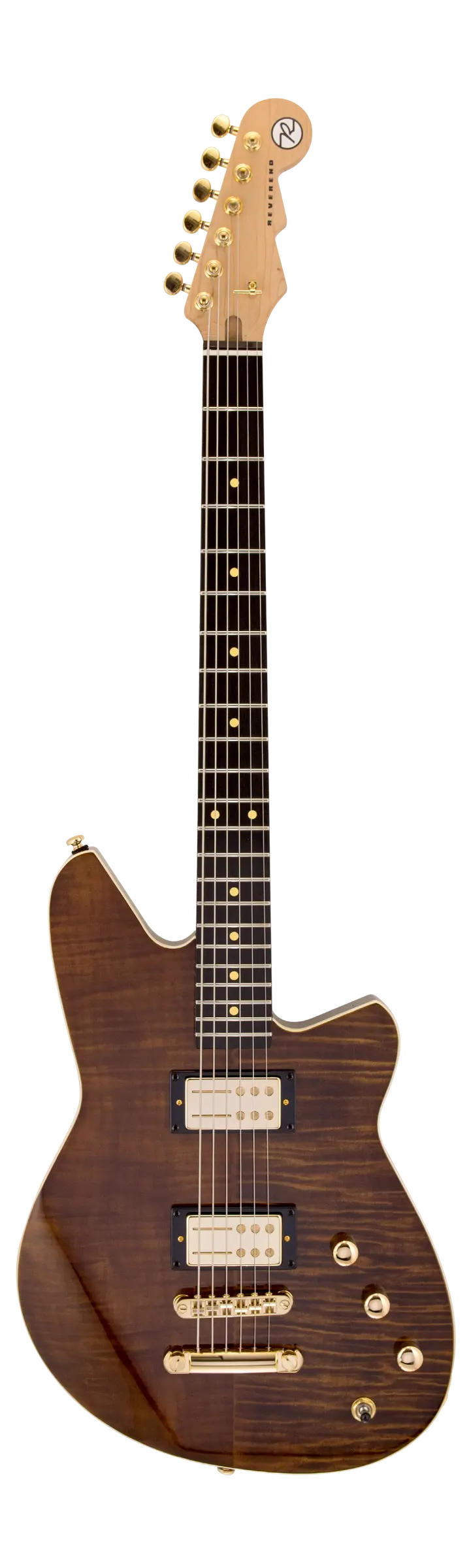 Reverend Descent RA 10th Ann. Limited Edition - Dark Violin Brown Flame Maple