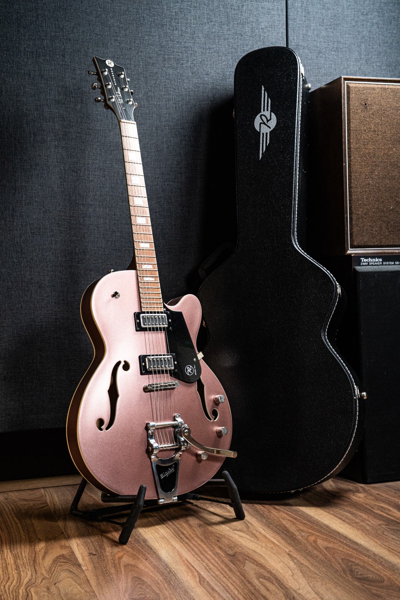 Reverend PA-1 RB Pete Anderson w/Case - Satin Mulberry Mist - Pre-Owned