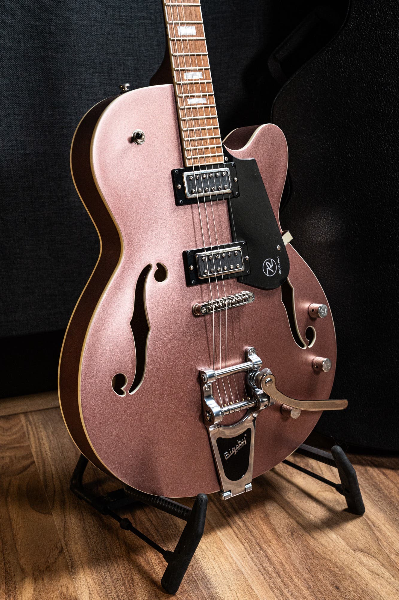 Reverend PA-1 RB Pete Anderson w/Case - Satin Mulberry Mist - Pre-Owned