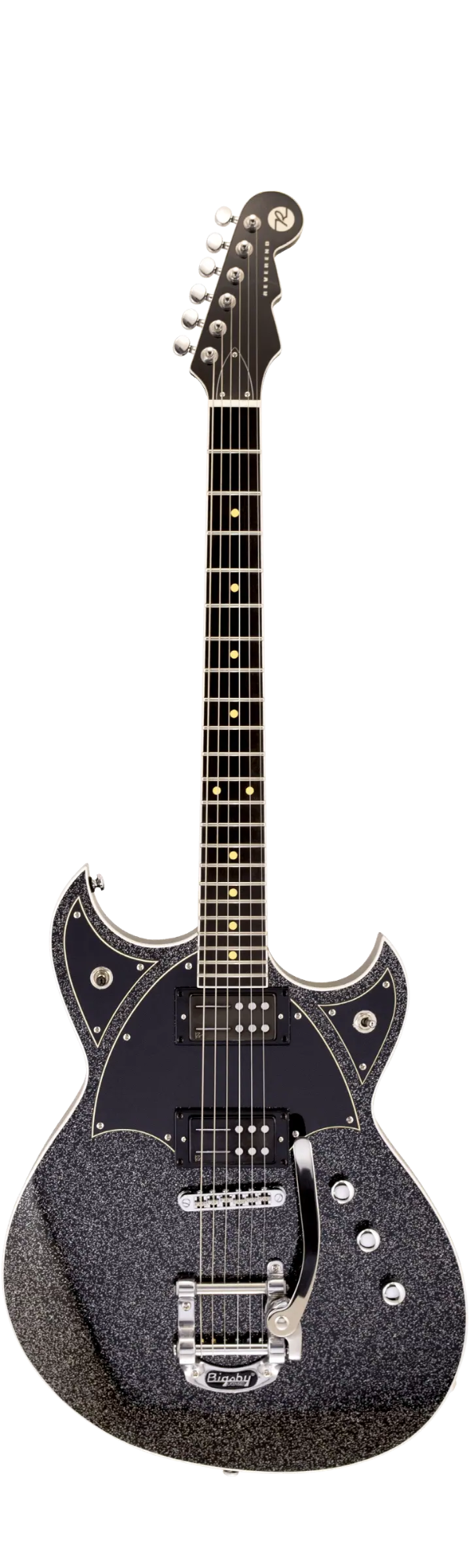 Reverend Reeves Gabrels Spacehawk Guitar - Black Sparkle