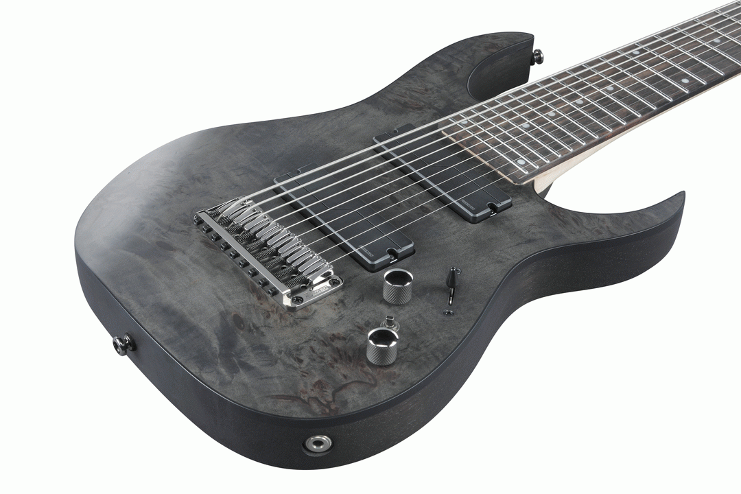 Ibanez RG9PB 9 String Electric Guitar - Transparent Gray Flat