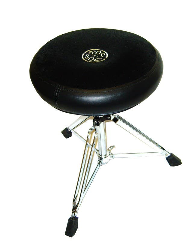 Roc-N-Soc Drum Throne - Manual Spindle w/Round BLUE Seat (MSRB)