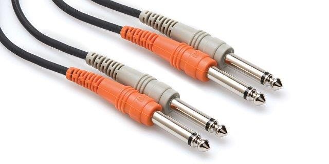 Hosa Dual 1/4" TS - Same Audio Cable - 1m (CPP201)