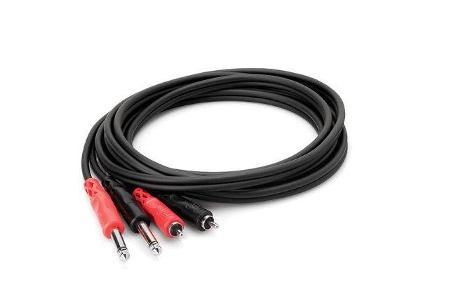 Hosa Dual RCA - Dual 1/4" TS Audio Cable - 1m (CPR201)