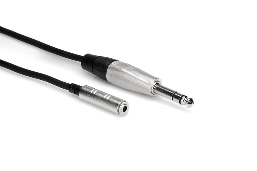 Hosa Pro 1/4"TRS - 3.5mm Socket Headphone Extension Cable (HXMS005)