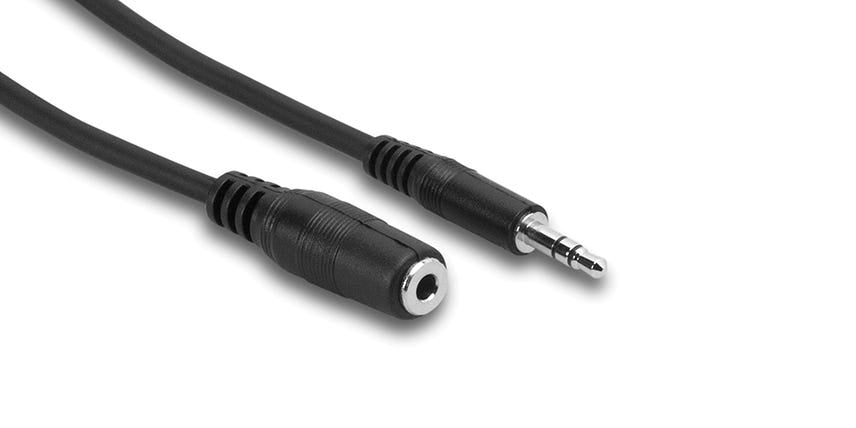 Hosa 3.5mm TRS Jack -Socket Headphone Extension Cable - 5ft (MHE105)
